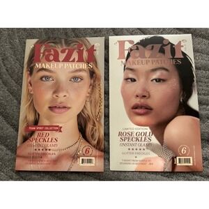 Fazit Makeup Patches - Rose Gold - Red - Face Glitter Speckles - Lot Of 2